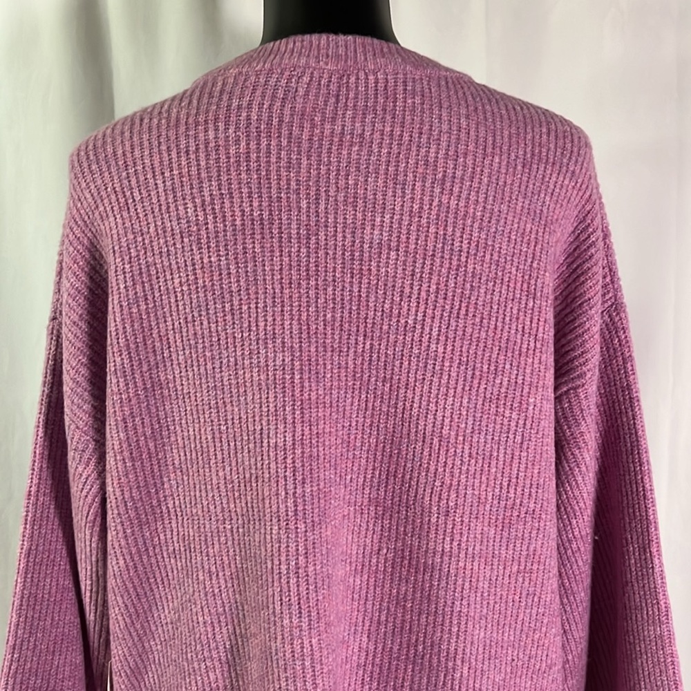 NWT A New Day Purple Embroiderd Ciao Ciao Long Sleeve Crewneck Sweater - Picture 11 of 16